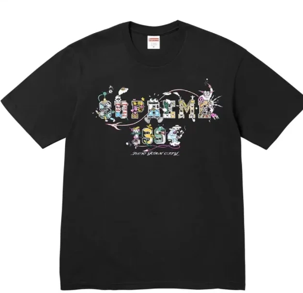 White and S XL 24 VARSITY M L Black TEE 0714